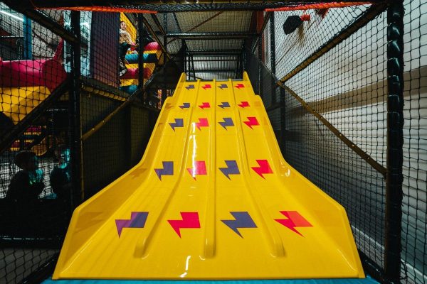 wave slides at indoor play area