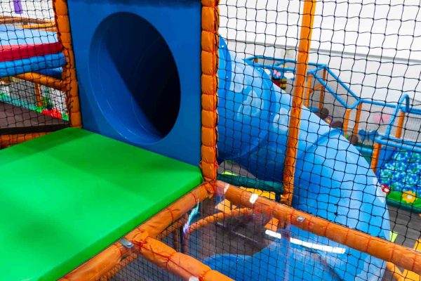 indoor playground blue slide